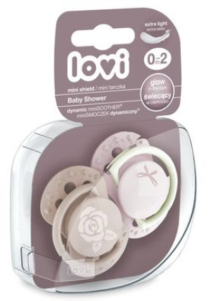 Lovi Smoczek uspokajający dynamiczny 0-2 m Baby Shower Girl 2 szt 22/900
