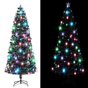 Sztuczna choinka ze stojakiem/ LED, 240 cm, światłowód