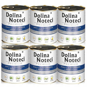 DOLINA NOTECI PREMIUM Zestaw Puszek Dorsz z brokułami 6 x 800g