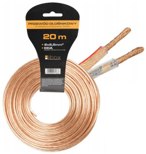 KABEL PRZEWÓD GŁOŚNIKOWY 2x2,5mm CCA HQ 20 metrów