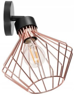 Lampa Kinkiet Ścienny Metalowy Loft Rose Black