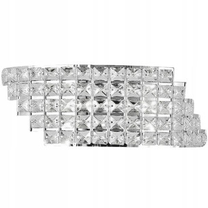 Lampa Ścienna Kinkiet Glamour Kryształowa Chrom