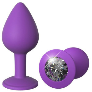 Korek analny silikonowy Her gem 8,1 cm z klejnotem