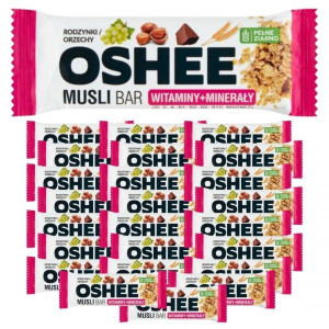 Baton musli Oshee Vitamin rodzynki-orzech 40 g x 25 sztuk
