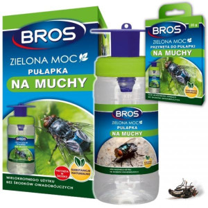 Pułapka na muchy zielona moc + przynęta Bros