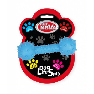PET NOVA Hantel Z Dzwonkiem Guma Termoplastyczna Zabawka Dla Psa 14cm
