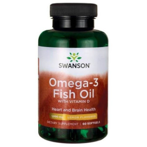 SWANSON Omega 3 Witamina D3 60 kaps.