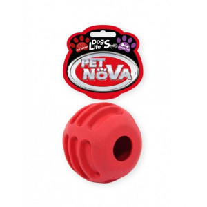 PET NOVA Piłka Na Przysmaki Guma Termoplastyczna Dla Psa Czerwona 6cm
