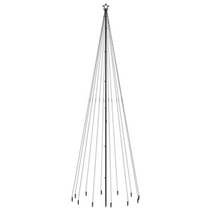 Choinka z kołkiem gruntowym, 732 niebieskie LED, 500 cm