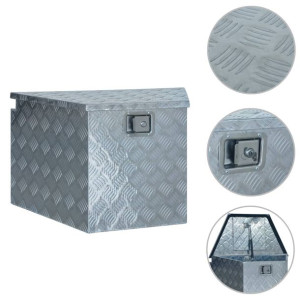 Aluminiowa skrzynia, 737/381 x 410 x 460 mm, srebrna