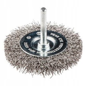 Szczotka tarczowa z trzpieniem 50 mm, INOX 57H601
