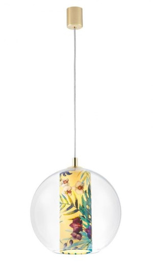 Feria M lampa wisząca 1-punktowa transparentna/żółta Kaspa