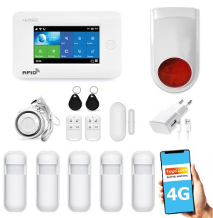 Bezprzewodowy alarm GSM + WiFi HXA006 4G LTE z aplikacją TUYA SMART - C5 +