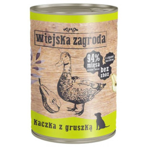 WIEJSKA ZAGRODA Kaczka z gruszką karma mokra dla psa 400g