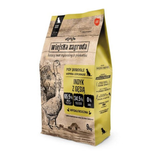 WIEJSKA ZAGRODA Sucha karma dla psa indyk z gęsią 9kg