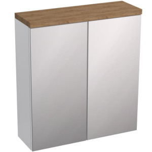 Ovo Szafka Lustrzana 60 Cm Biały Połysk
