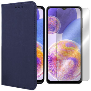 Etui Do Samsung Galaxy A23 Skóra Naturalna + Szkło