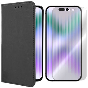 Etui Do Iphone 14 Pro Case Skóra Naturalna + Szkło