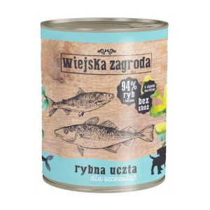 WIEJSKA ZAGRODA Rybna uczta dla szczeniąt 400g
