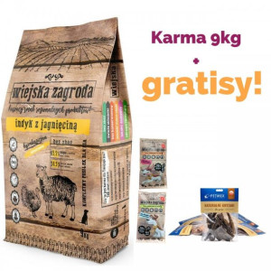WIEJSKA ZAGRODA Indyk z jagnięciną karma sucha dla psa 9kg