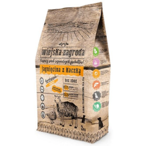 WIEJSKA ZAGRODA Jagnięcina z kaczką karma sucha dla psa 2kg