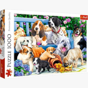PUZZLE 1000 Psy w ogrodzie 10556 Trefl