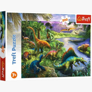 PUZZLE 200 Drapiezne dinozaury 13281 Trefl