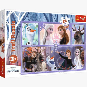 PUZZLE MAXI 24 Świat pełen magii Frozen 2 14345 Trefl
