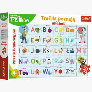 PUZZLE 30 EDUKACYJNE Trefliki poznają alfabet 15553 Trefl