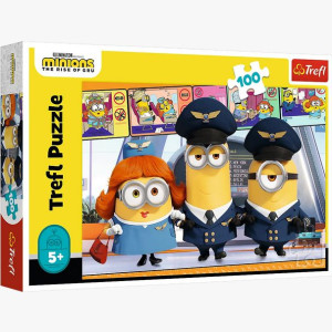 PUZZLE 100 Minionki na lotnisku 16390 Trefl