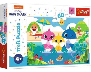 PUZZLE 60 Rodzina rekinów na wakacjach 17370 Trefl