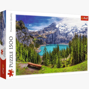 PUZZLE 1500 Jezioro Oeschinen, Alpy, Szwajcarskie 26166 Trefl