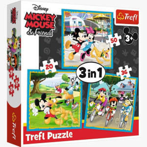 PUZZLE 3w1 Myszka Miki z przyjaciółmi Disney 34846 Trefl