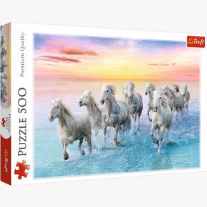 PUZZLE 500 Białe konie w galopie 37289 Trefl