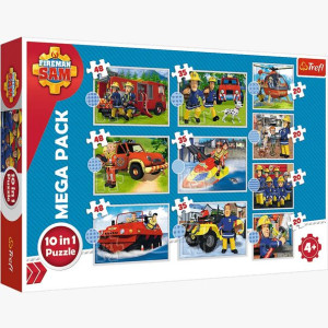 PUZZLE 10w1 Poznaj ekipę Strażaka Sama 90382 Trefl