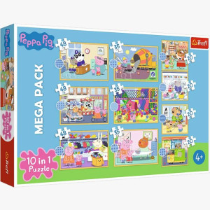 PUZZLE 10w1 Poznaj Świnkę Peppę 90383 Trefl