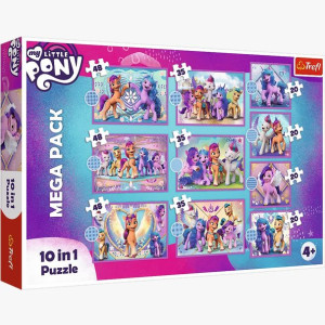 PUZZLE 10w1 Lśniące Kucyki Pony 90389 Trefl