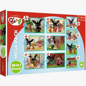 PUZZLE 10w1 Co robi Bing? 90393 Trefl