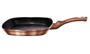 Patelnia Granitowa Grillowa 28 Cm Berlinger Haus Rose Gold Bh-1521