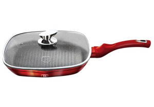 Patelnia Granitowa Grillowa 28 Cm Berlinger Haus Red Metallic Bh-1613