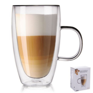 Szklanka Termiczna 430ml Z Podwójną Scianką Do Latte