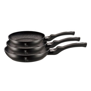 Zestaw Patelni Granitowych Berlingerhaus Black Silver Bh-6159