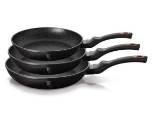 Zestaw 3 Patelni Granitowych Berlingerhaus Black Rose Bh-6158