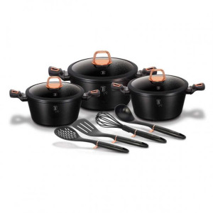 Zestaw Garnków Granitowych Berlinger Haus Bh-6154 Black Rose