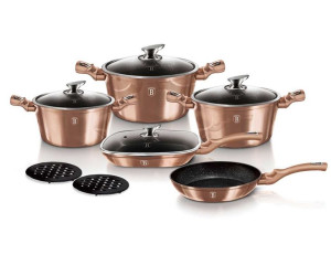 Zestaw Garnków Granitowych Berlinger Haus Bh-6191 Rose Gold