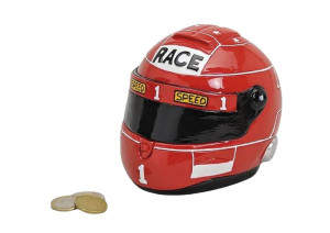 Skarbonka Kask Motocyklowy 14x11x11cm RED