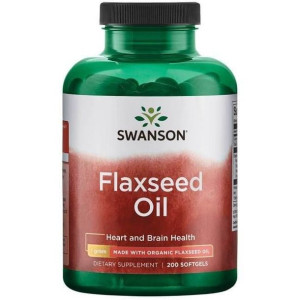 SWANSON Olej z Siemienia Lnianego 1000 mg 200 kaps.