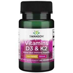 SWANSON Witamina K2 D3 60 kaps.