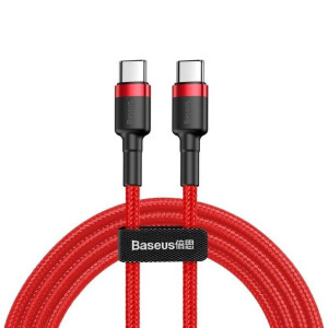 Kabel USB-C do USB-C PD Baseus Cafule 1m Czerwony
