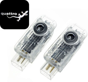 Audi Quattro Quatro Jaszczurka Gecko Salamandra LED Logo Projektor